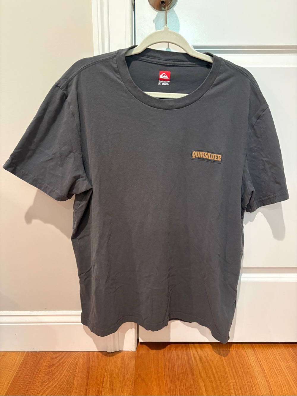 Quiksilver Men’s Charcoal Short-Sleeve Logo Tee